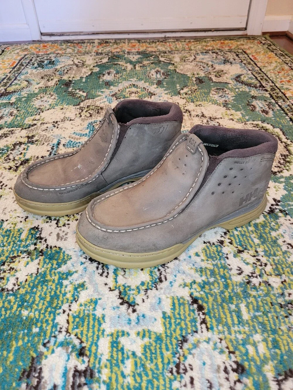 Helly Hansen Brown Leather Suede Slip On Comfort Boot, Size Mens 12